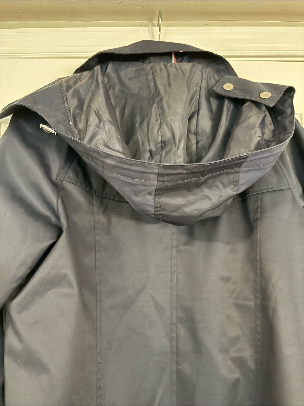 Tommy Hilfiger Navy Trench-Style Rain Jacket - Picture 5 of 6